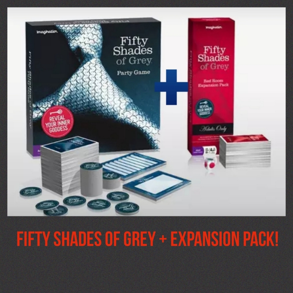50 FIFTY SHADES OF GREY Adult Party Game + EXPANSION pack Fantasy Role Play